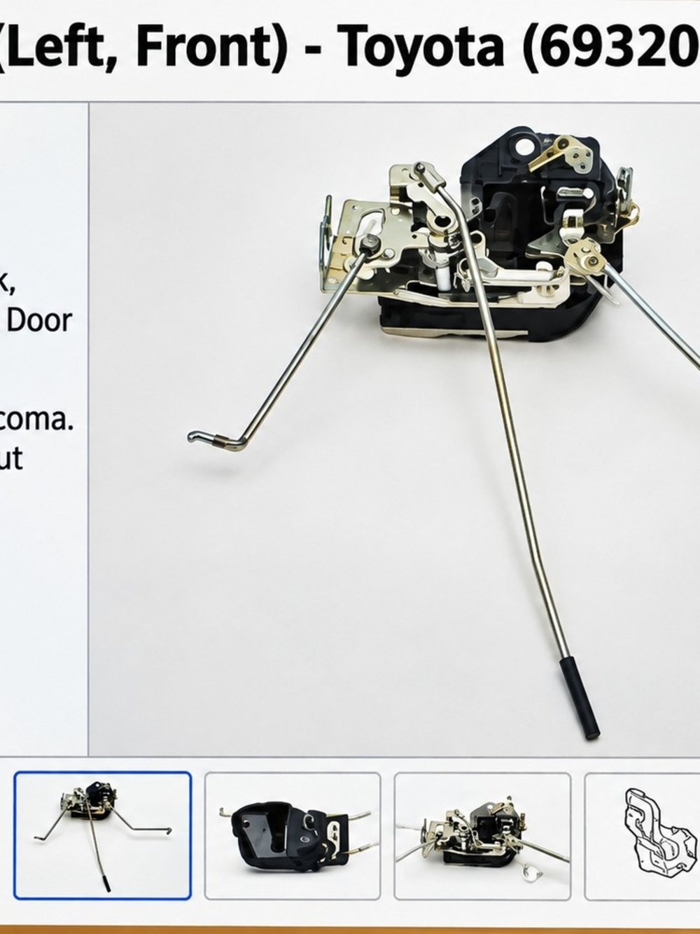 Front Left Door Lock Actuator – Black and Silver